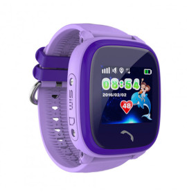 Водонепроницаемые Умные Детские Часы с GPS Smart Baby Watch DF25 Фиолетовые