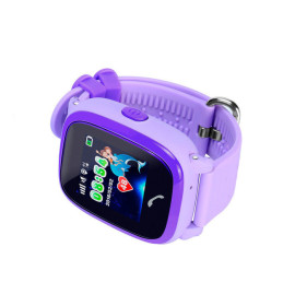 Водонепроницаемые Умные Детские Часы с GPS Smart Baby Watch DF25 Фиолетовые