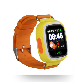 Умные детские часы-телефон с GPS трекером Smart Baby Watch Q100 Желтые