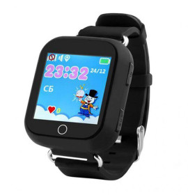 Умные детские часы-телефон с GPS трекером Smart Baby Watch Q100S Черные