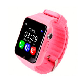 Умные детские часы-телефон с GPS трекером Smart Baby Watch V7k Розовые