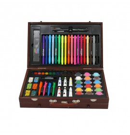 Эксклюзивный набор для рисования и творчества в деревянном чемодане Kids Art Set Коричневый