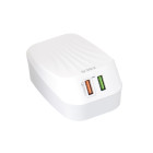 Сетевое Зарядное Устройство EMY MY-230 LIGHTNING 2USB (2.4A) White-Steel