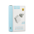 Сетевое Зарядное Устройство HOCO C20 YOKE 3USB (2.4 A) White