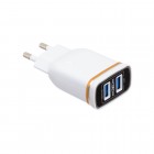 Сетевое Зарядное Устройство MOXOM 2USB (2.4A) KH-22 White