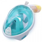 Маска для плавания FREE BREATH L/XL с креплением под камеру Бирюзовая