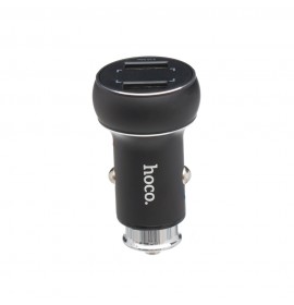Автомобильное Зарядное Устройство HOCO Z22 с дисплеем 2USB (2.1-3.1А) Black