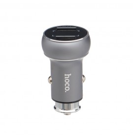 Автомобильное Зарядное Устройство HOCO Z22 с дисплеем 2USB (2.1-3.1А) Gray