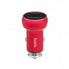 Автомобильное Зарядное Устройство HOCO Z22 с дисплеем 2USB (2.1-3.1А) Red