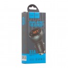 Автомобильное Зарядное Устройство HOCO Z22 с дисплеем 2USB (2.1-3.1А) Black
