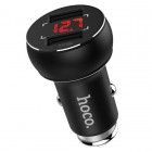 Автомобильное Зарядное Устройство HOCO Z22 с дисплеем 2USB (2.1-3.1А) Black