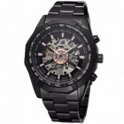 Мужские механические часы Winner Timi Skeleton Black (TM340)