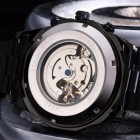 Мужские механические часы Winner Timi Skeleton Black (TM340)