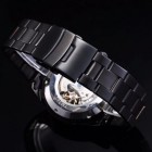 Мужские механические часы Winner Timi Skeleton Black (TM340)