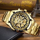 Мужские механические часы Winner Timi Skeleton Gold (TM340)