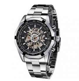 Мужские механические часы Winner Timi Skeleton Silver (TM340)