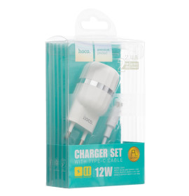 Сетевое Зарядное Устройство HOCO C41A TYPE-C 2USB (2.4A) White