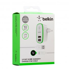 Сетевое Зарядное Устройство BELKIN F8M670 MICRO 2USB (2.1A) White