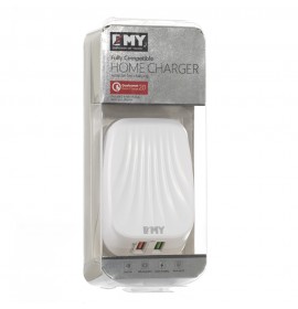 Сетевое Зарядное Устройство EMY MY-230 LIGHTNING 2USB (2.4A) White-Steel