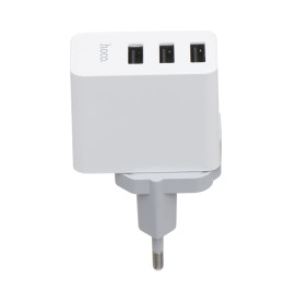 Сетевое Зарядное Устройство HOCO C20 YOKE 3USB (2.4 A) White