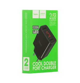 Сетевое Зарядное Устройство HOCO C25A (2USB 2.2A) Black