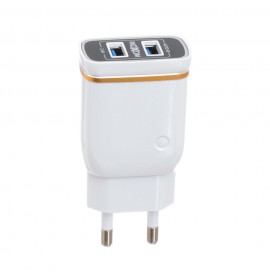 Сетевое Зарядное Устройство MOXOM 2USB (2.4A) KH-22 White
