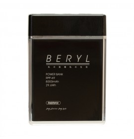 Портативный аккумулятор Power Bank REMAX RPP-69 BERYL 8000 mAh Black